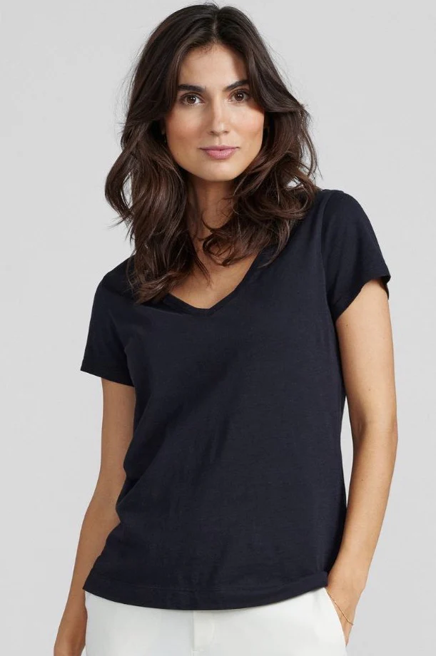 Arden Organic V-SS Tee | Black | T-Shirt fra Mos Mosh - Image 5