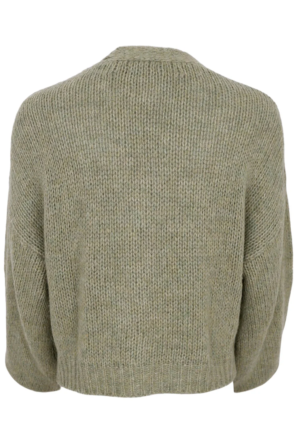 Argyle Knit Cardigan | Moss Green | Strik fra Black Colour - Image 2