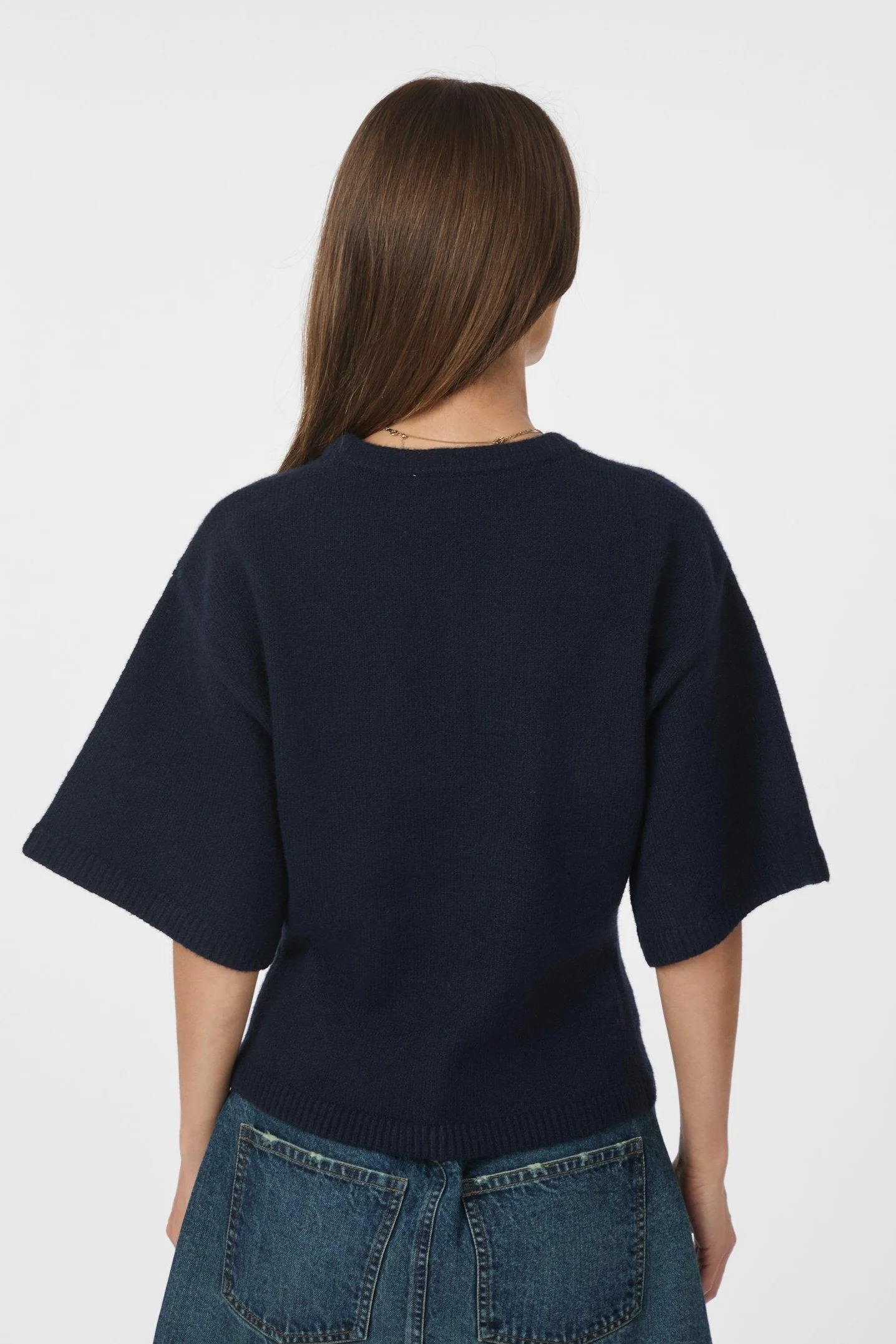 Asha Knit Tee | Navy | Strik fra Neo Noir - Image 5