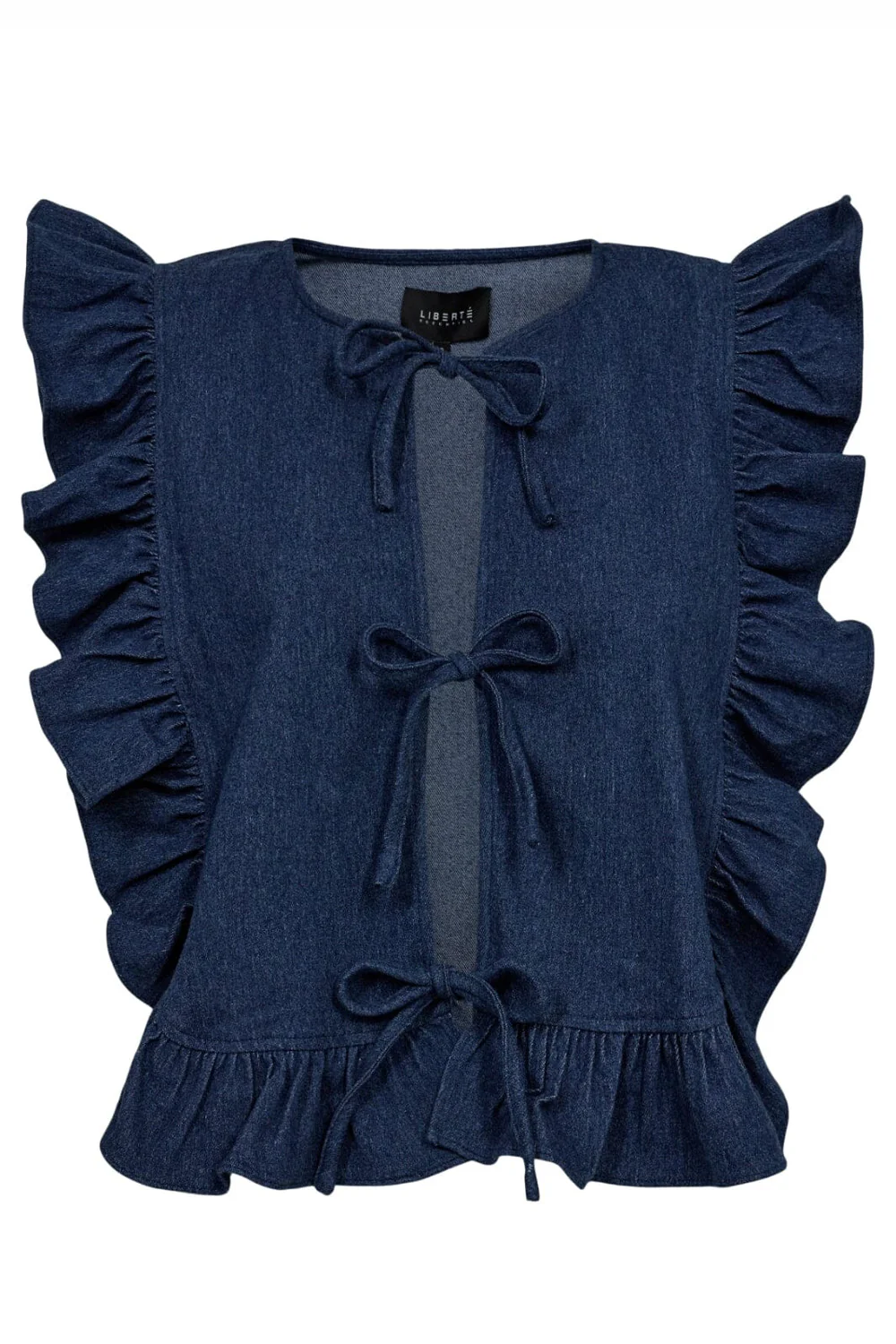 Asta Frill Vest | Blue Denim | Vest fra Liberté - Image 2
