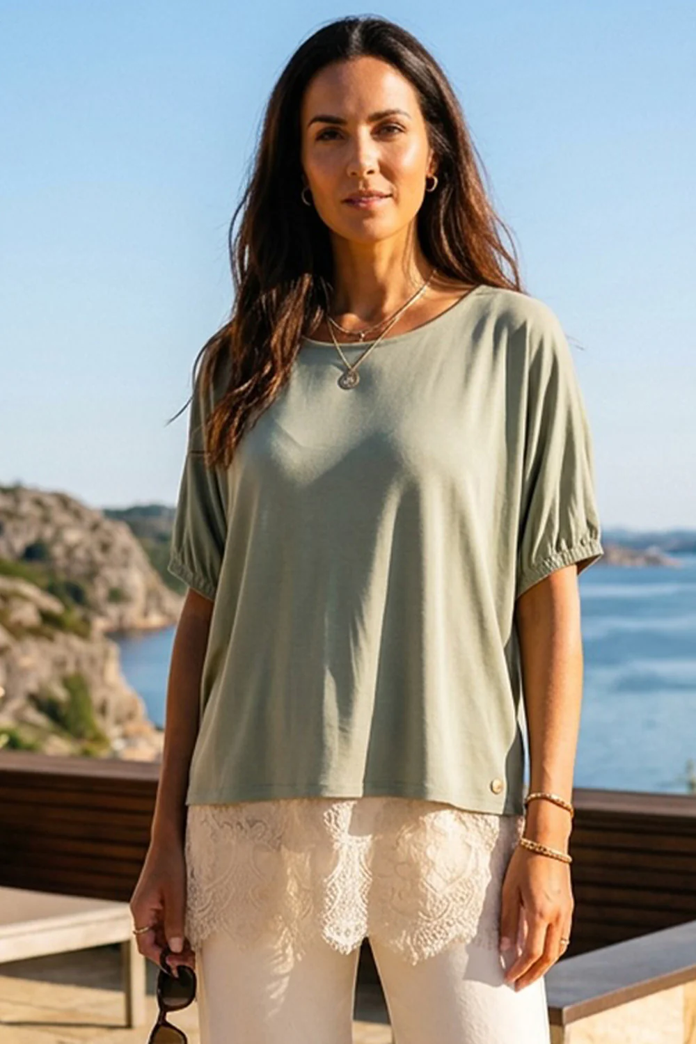Athena T-Shirt | Dusty Green | T-shirt fra Prepair - Image 5