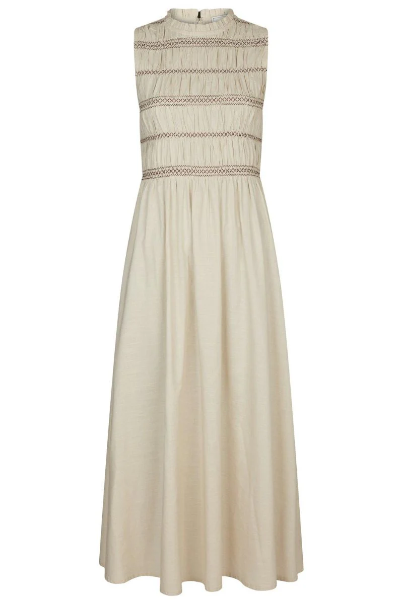 Atika Deco Smock Dress | Ivory | Kjole fra Neo Noir - Image 3
