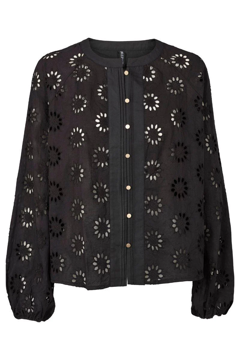 Avery Blouse 2820 | Black | Bluse fra Prepair - Image 2