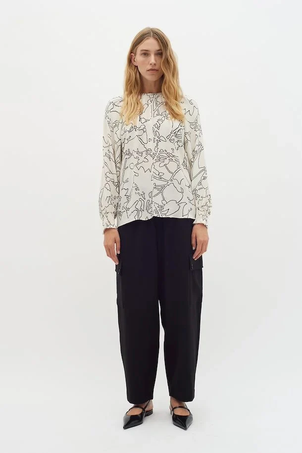 Baititw Blouse | Non color silouette Lines | Bluse fra Inwear - Image 4