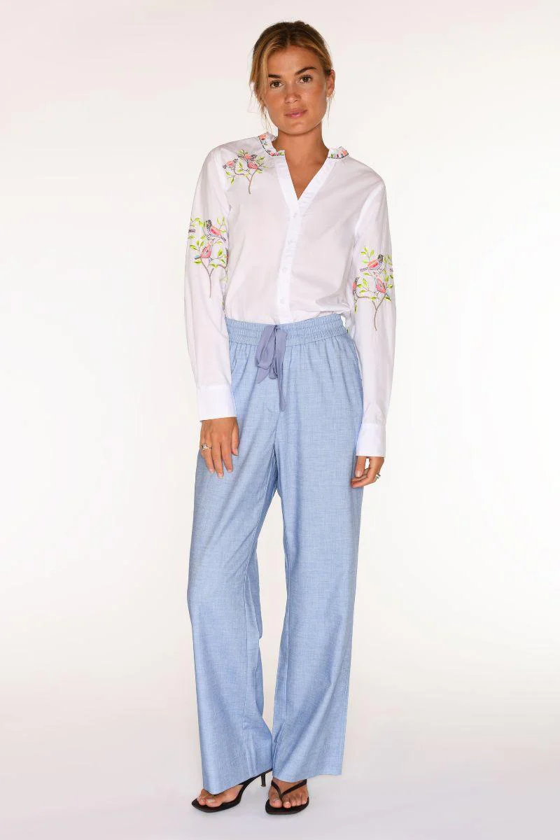 Bali long wide leg | VintagBlue | Bukser fra Gustav - Image 3