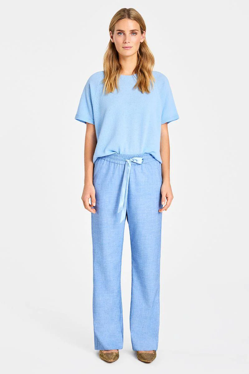 Bali long wide leg | VintagBlue | Bukser fra Gustav - Image 5