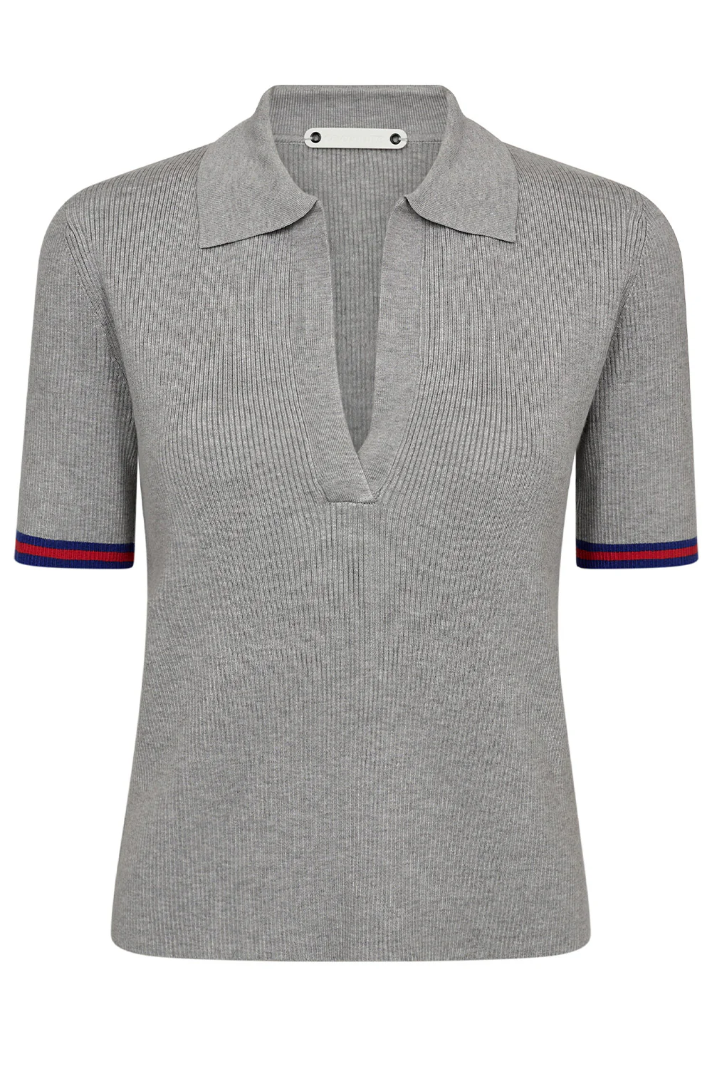 Balin Polo Knit Tee 32185 | Light Grey | Strik fra Co'couture - Image 2