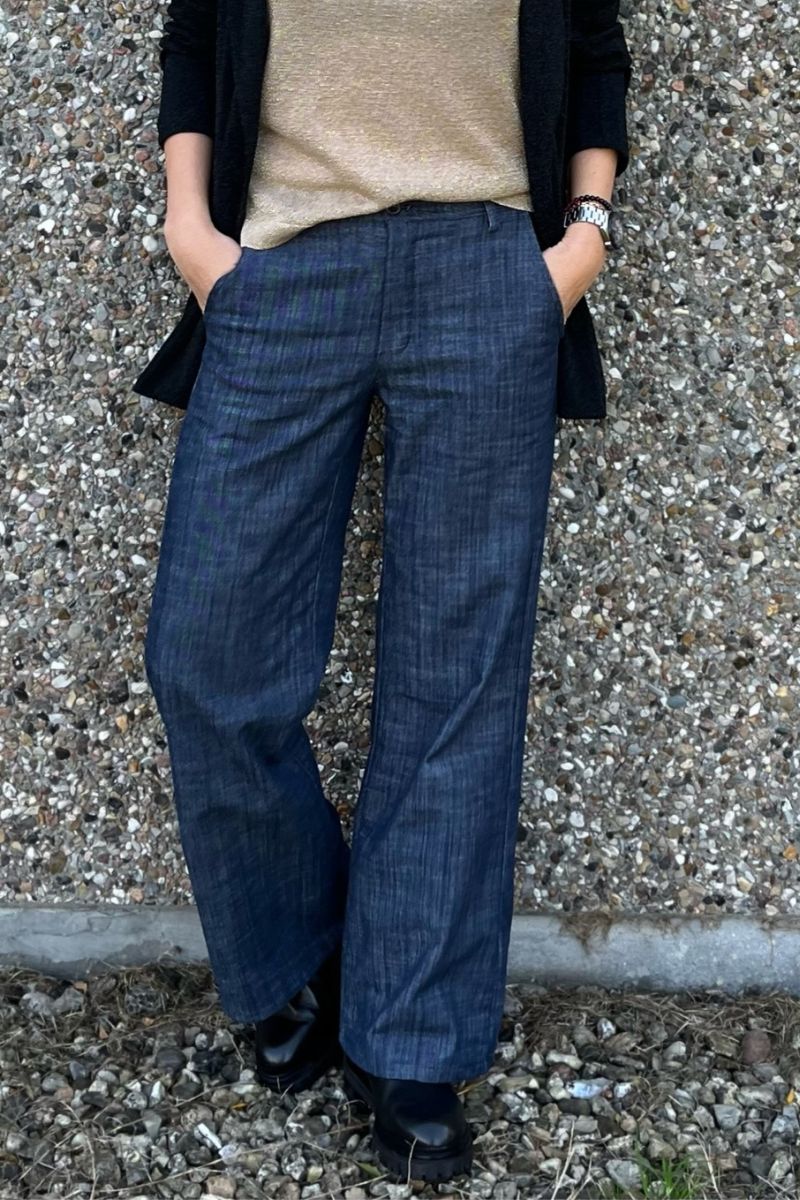 Box Pant | Navy Denim | Bukser fra Black Colour - Image 3