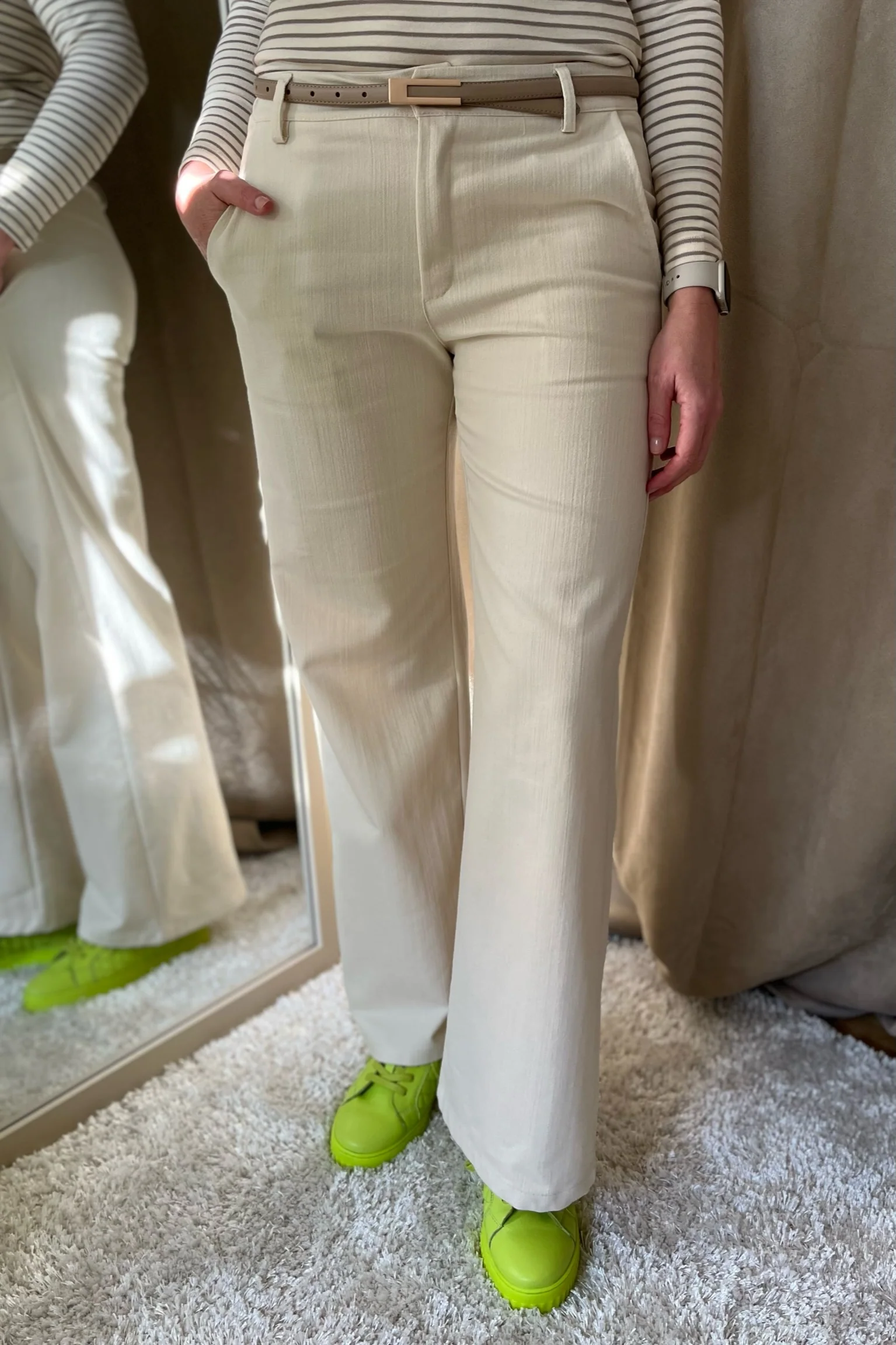 Box Pant | Off White | Bukser fra Black Colour - Image 4