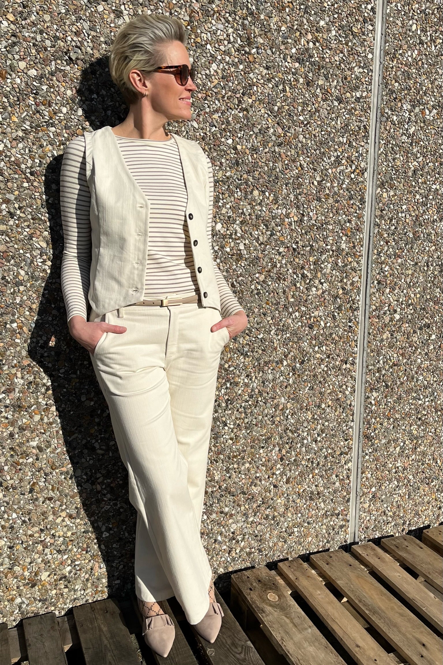 Box Pant | Off White | Bukser fra Black Colour - Image 9