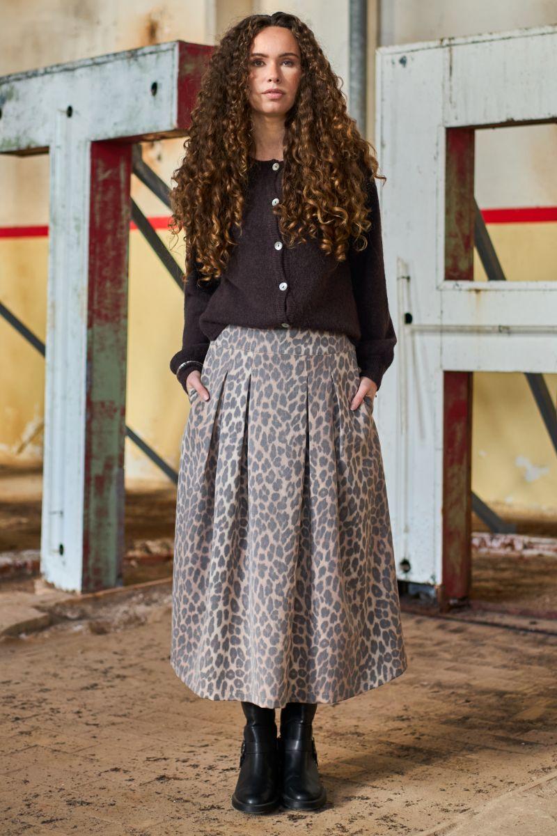 Bella Knit Cardigan | Coffee | Strik fra Black Colour - Image 3