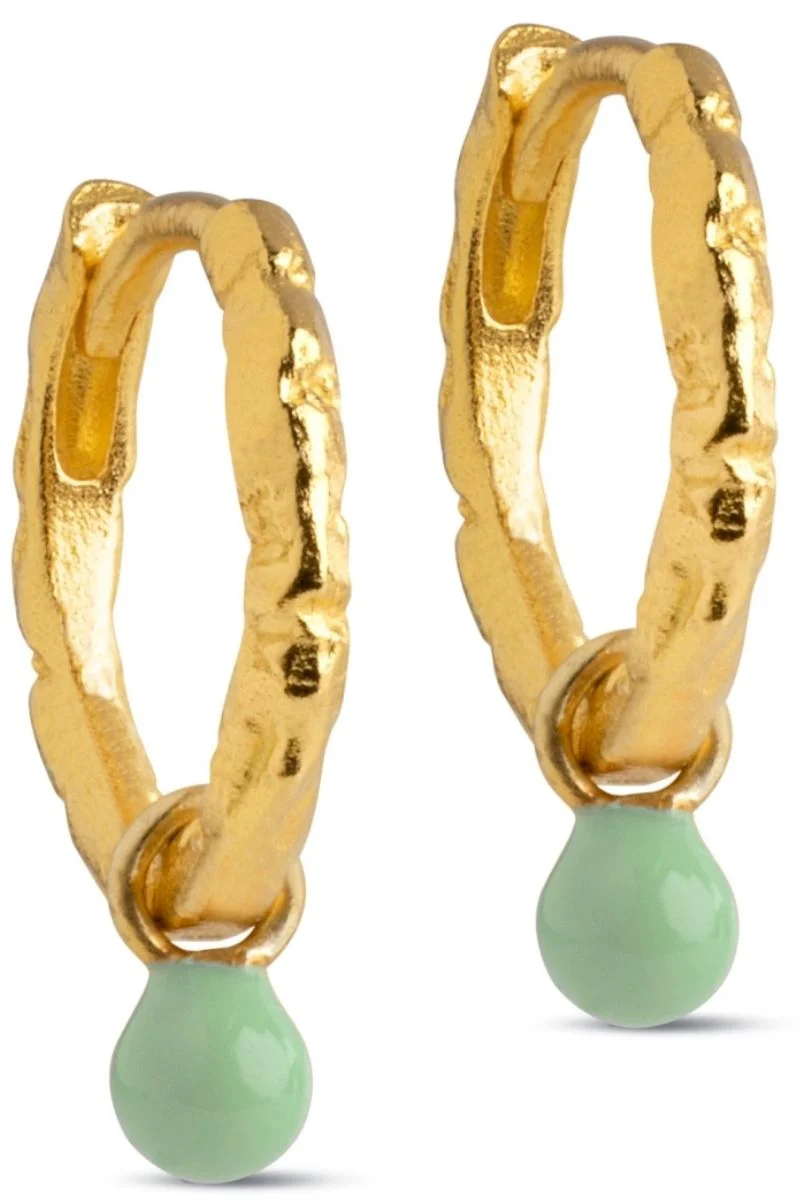 Belle Hoops | Dusty Green | Øreringe fra Enamel