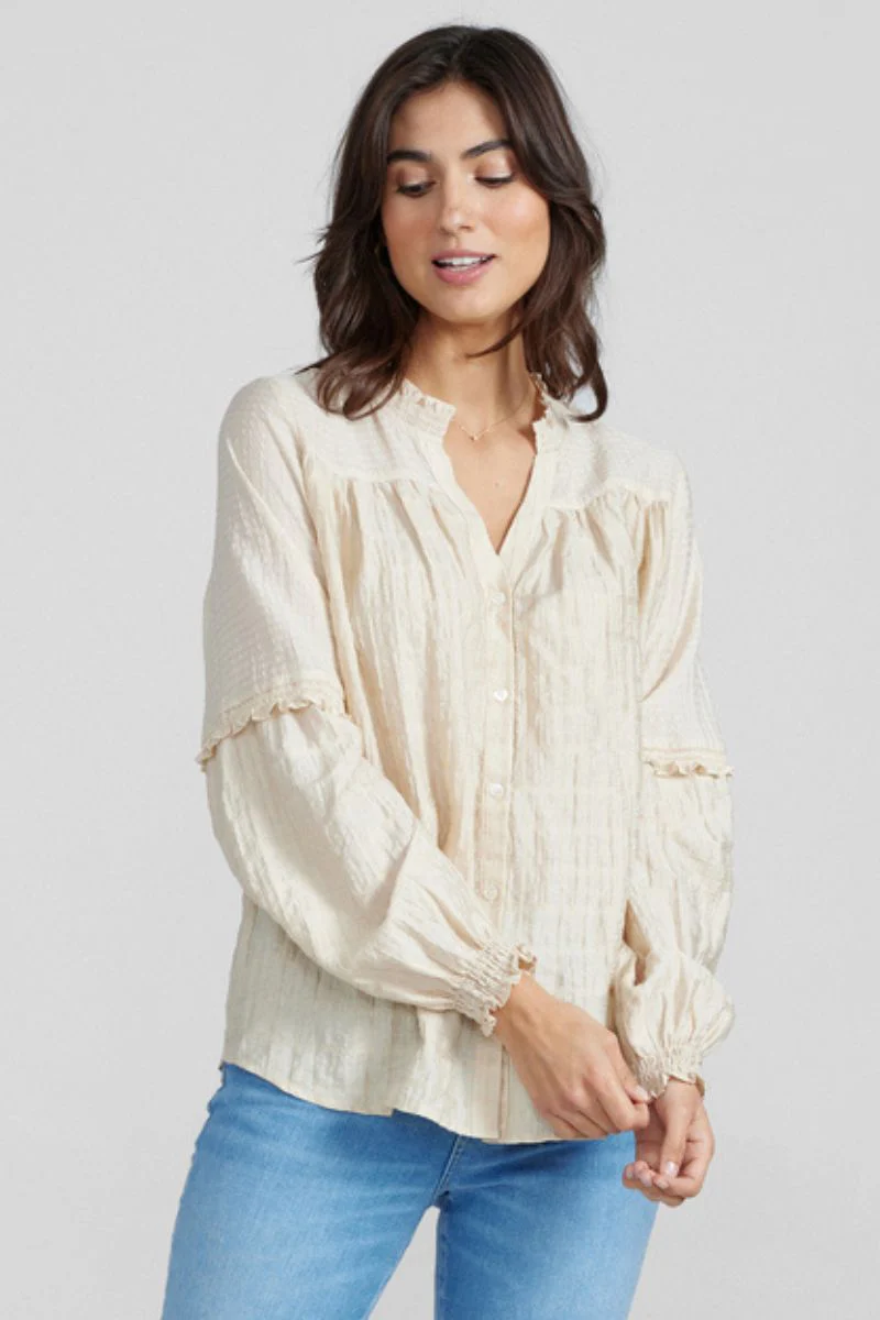 Benedetta Blouse | Birch | Bluse fra Mos Mosh - Image 2