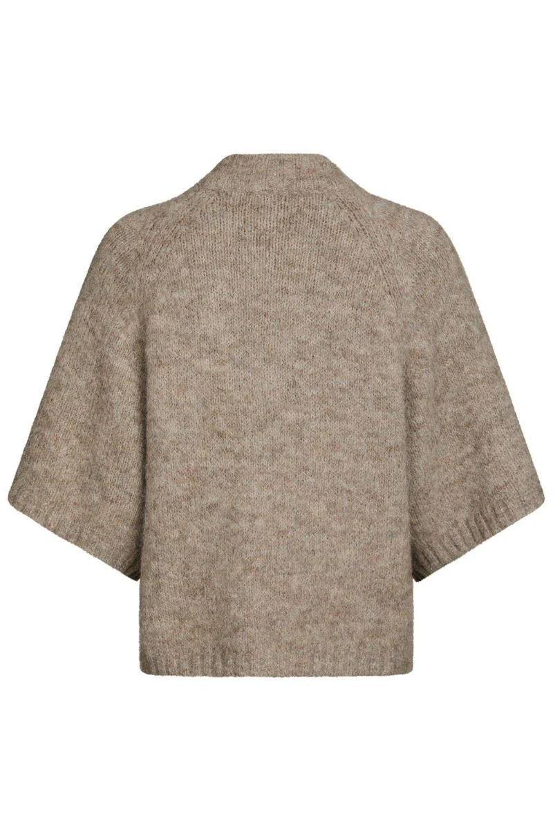 Benuta Fluffy Knit Cardigan | Beige Melange | Strik fra Neo Noir - Image 5