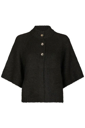 Benuta Fluffy Knit Cardigan | Dark Brown | Strik fra Neo Noir - Image 2