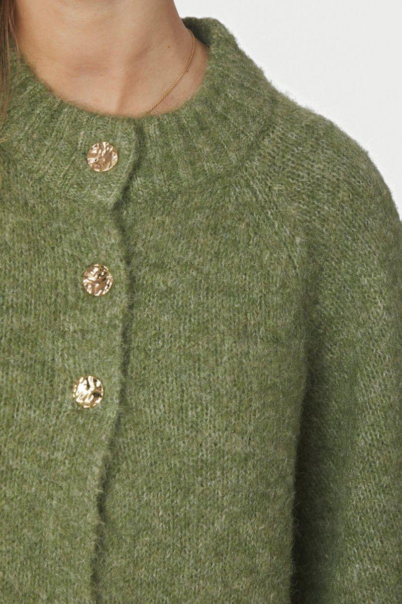 Benuta Fluffy Knit Cardigan | Dusty Green | Strik fra Neo Noir - Image 7