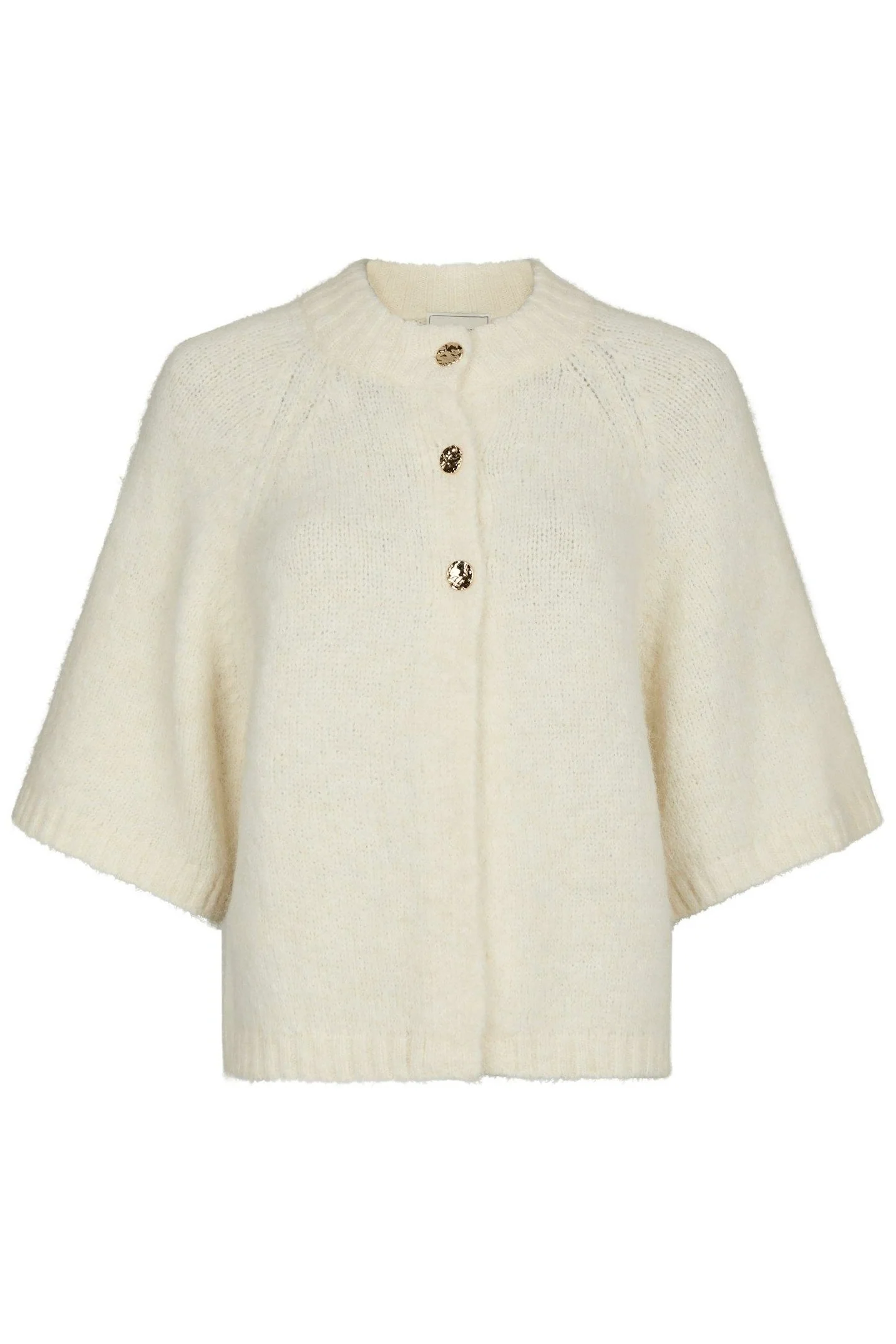 Benuta Fluffy Knit Cardigan | Off White | Strik fra Neo Noir - Image 2