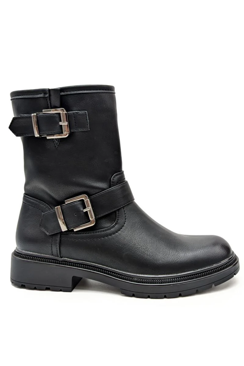 Biker Boots Low | Sort | Støvler fra Avery - Image 2