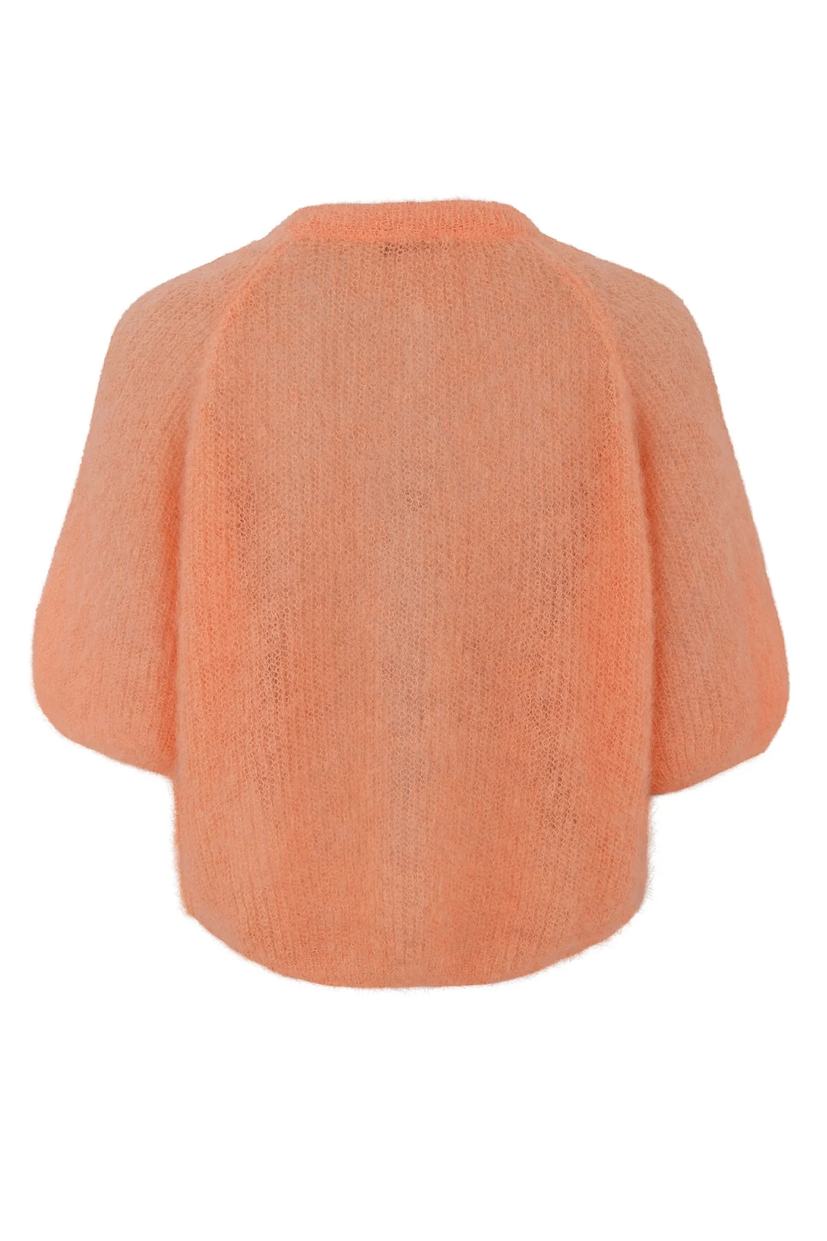 Bjoerk Patent Knit Cardigan | Peach | Strik fra Black Colour - Image 4