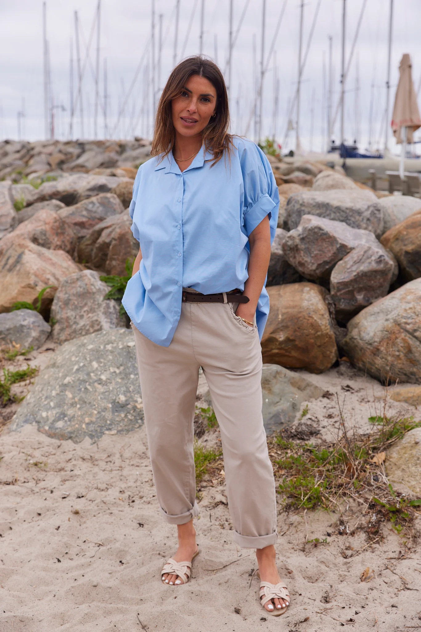 Bleu Belle shirt | BlÄ | Skjorte fra Atelier C - Image 2