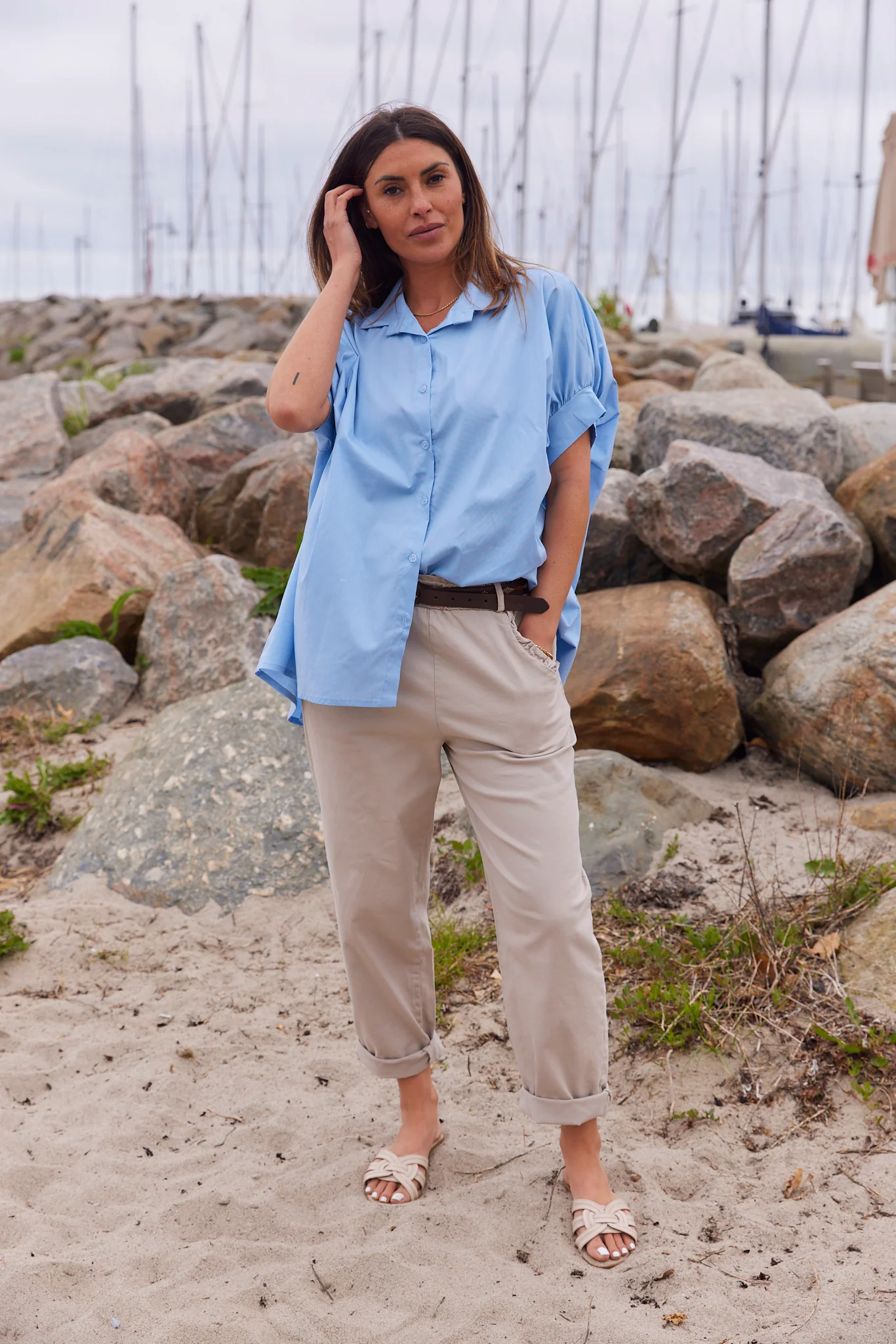 Bleu Belle shirt | BlÄ | Skjorte fra Atelier C - Image 3