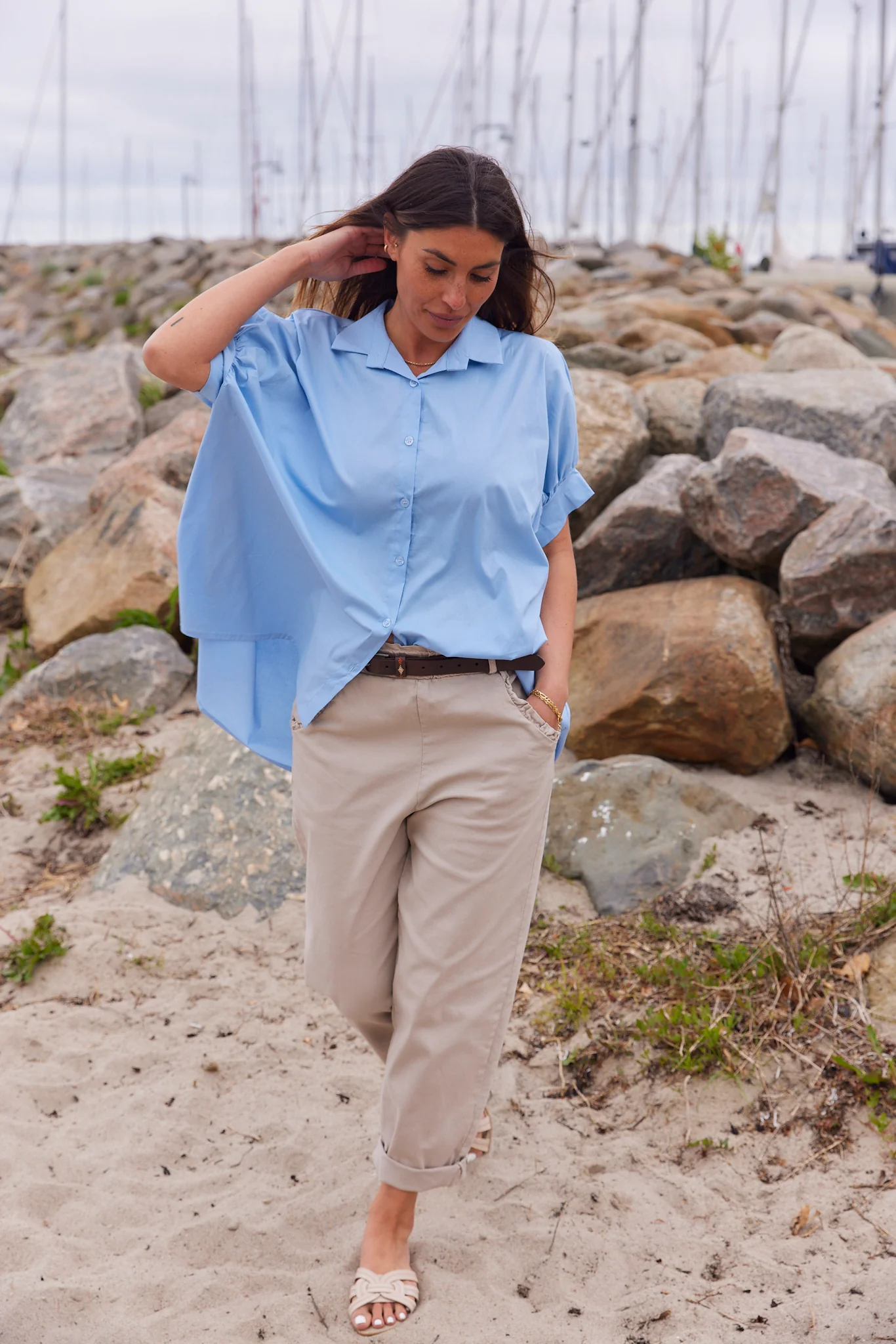 Bleu Belle shirt | BlÄ | Skjorte fra Atelier C - Image 4