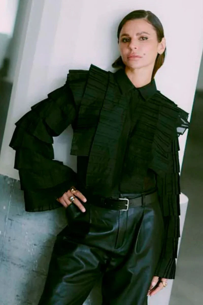 Bluebell Frill Shirt 205246 | Black | Skjorte fra Copenhagen Muse - Image 6
