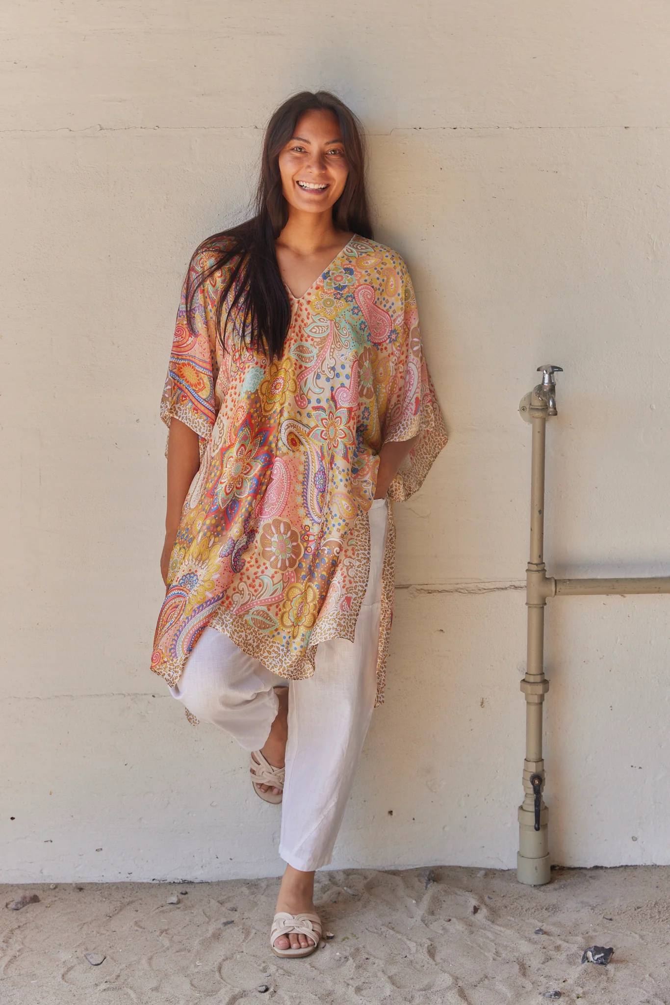 Bohemian Bay Dress | Beige | Kjole fra Atelier C - Image 5