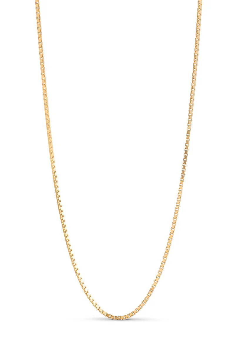 Box Chain 1,45 mm | 925S/GP | Halskæde fra Enamel
