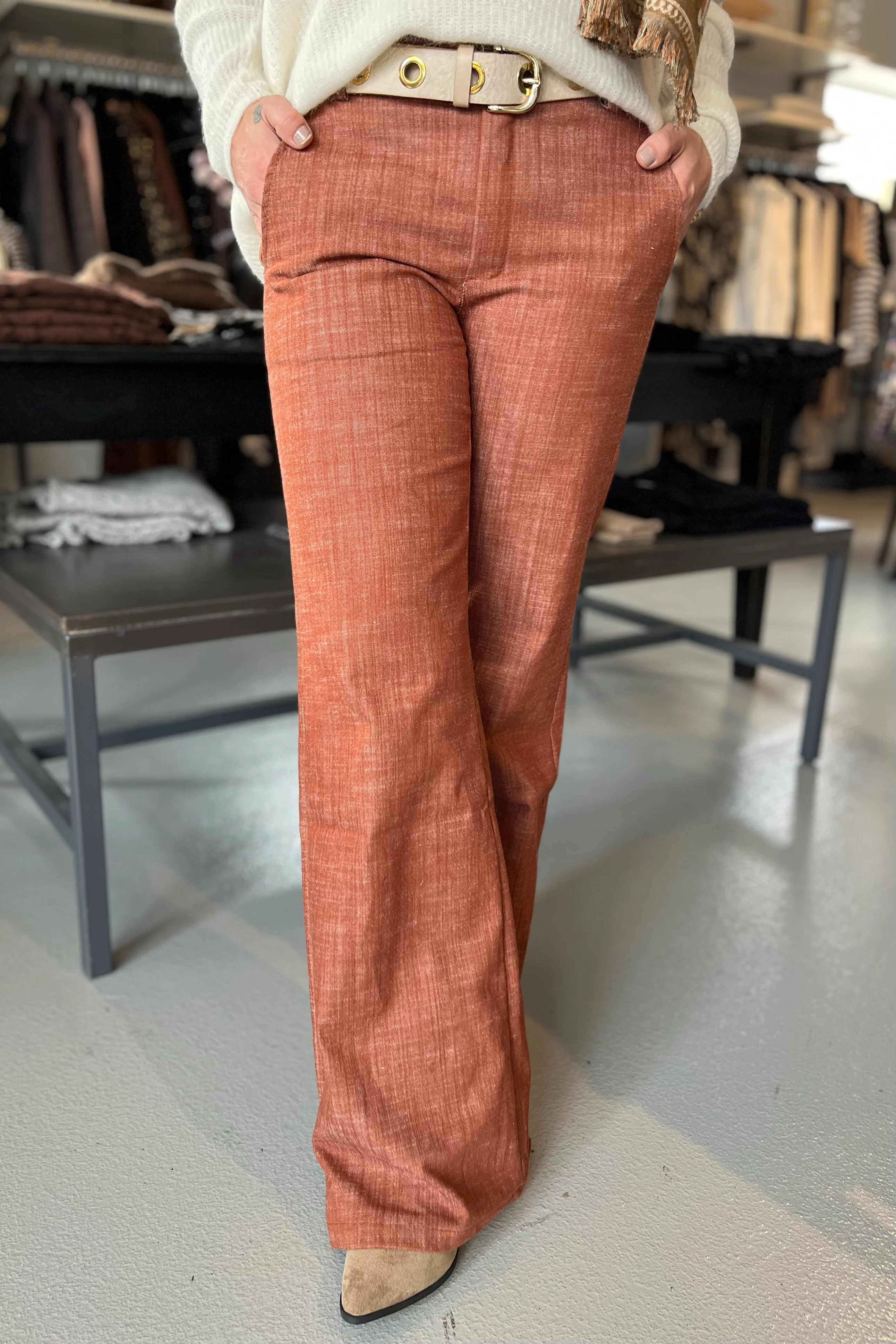 Box Pant 40310 | Camel | Bukser fra Black Colour - Image 6