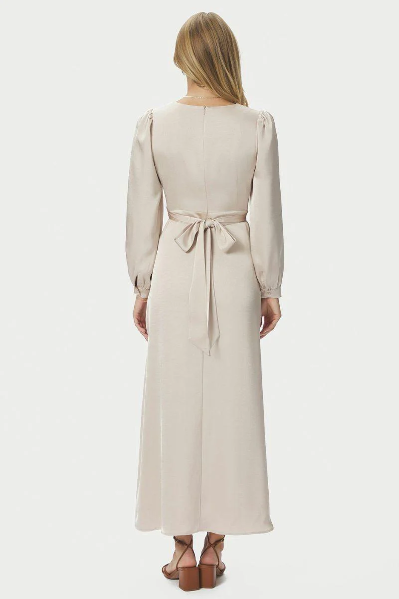 Bretti Heavy Sateen Dress | Champagne | Kjole fra Neo Noir - Image 7