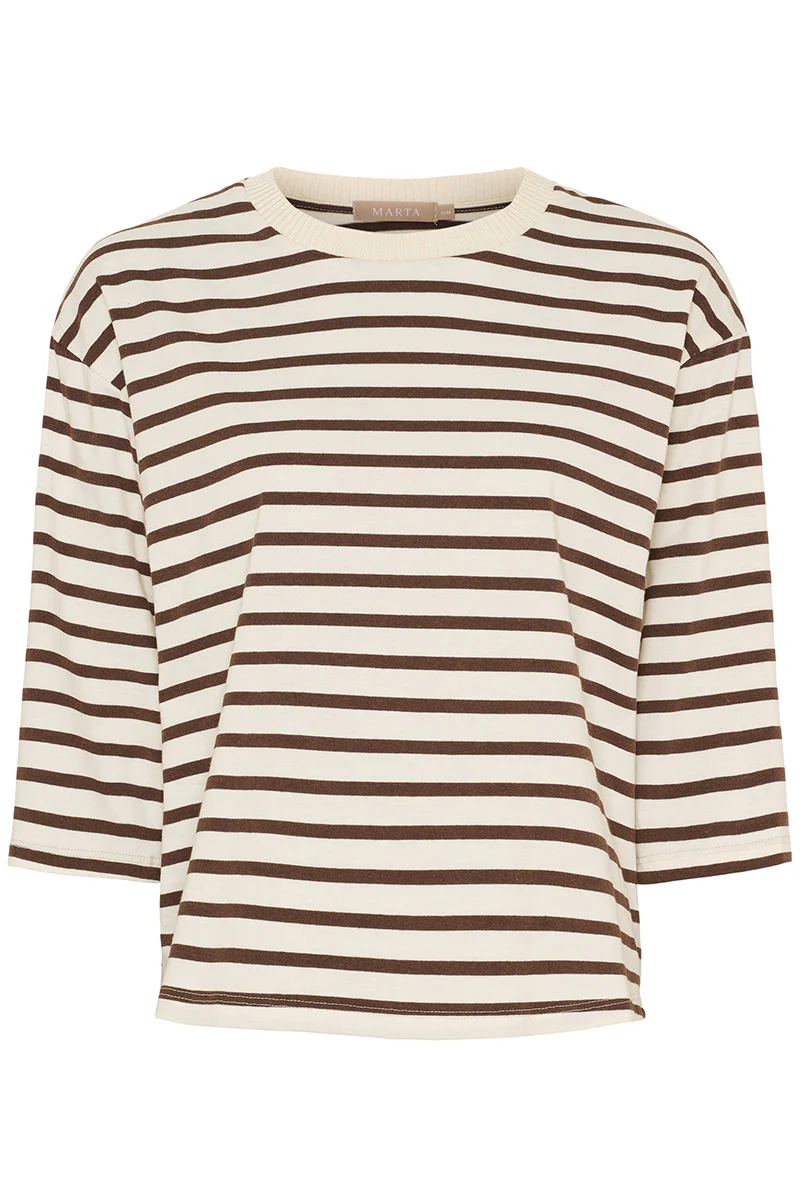 Brooklyn Tee | Beige/Moro | T-shirt fra Marta du Chateau