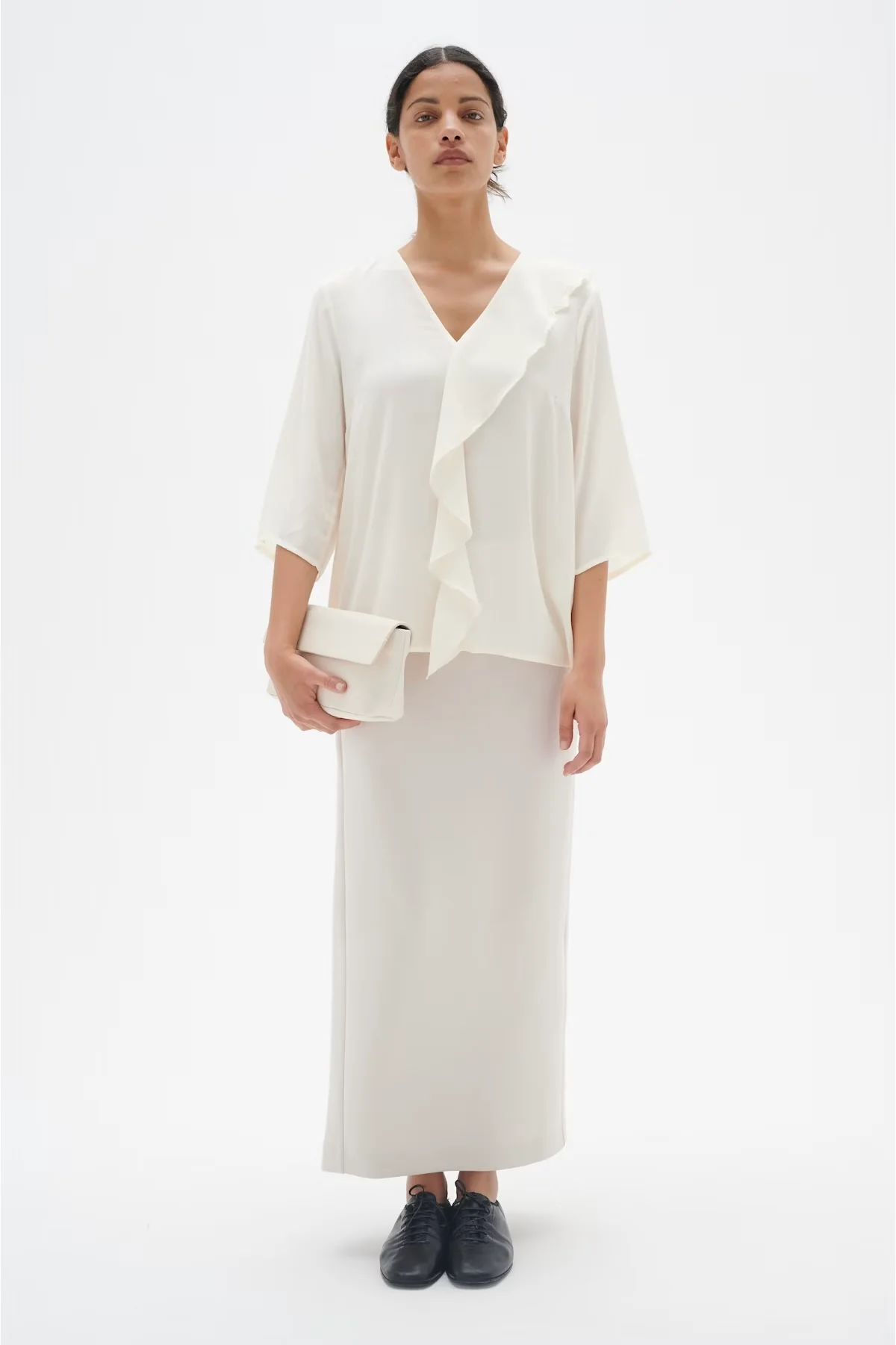 Cadenzaiw Blouse | Hvid | Bluse fra Inwear - Image 5