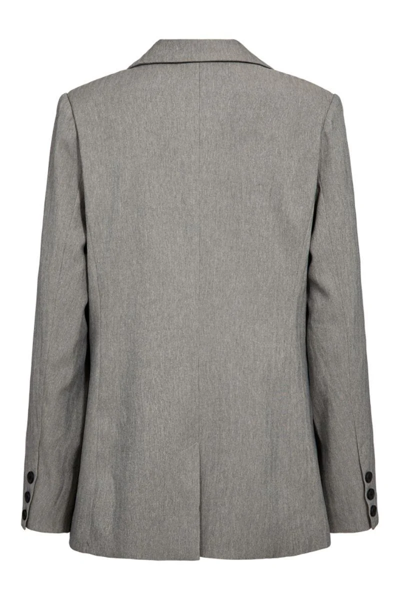 Caia Jacket 207343 | Light Grey Melange | Blazer fra Freequent - Image 4