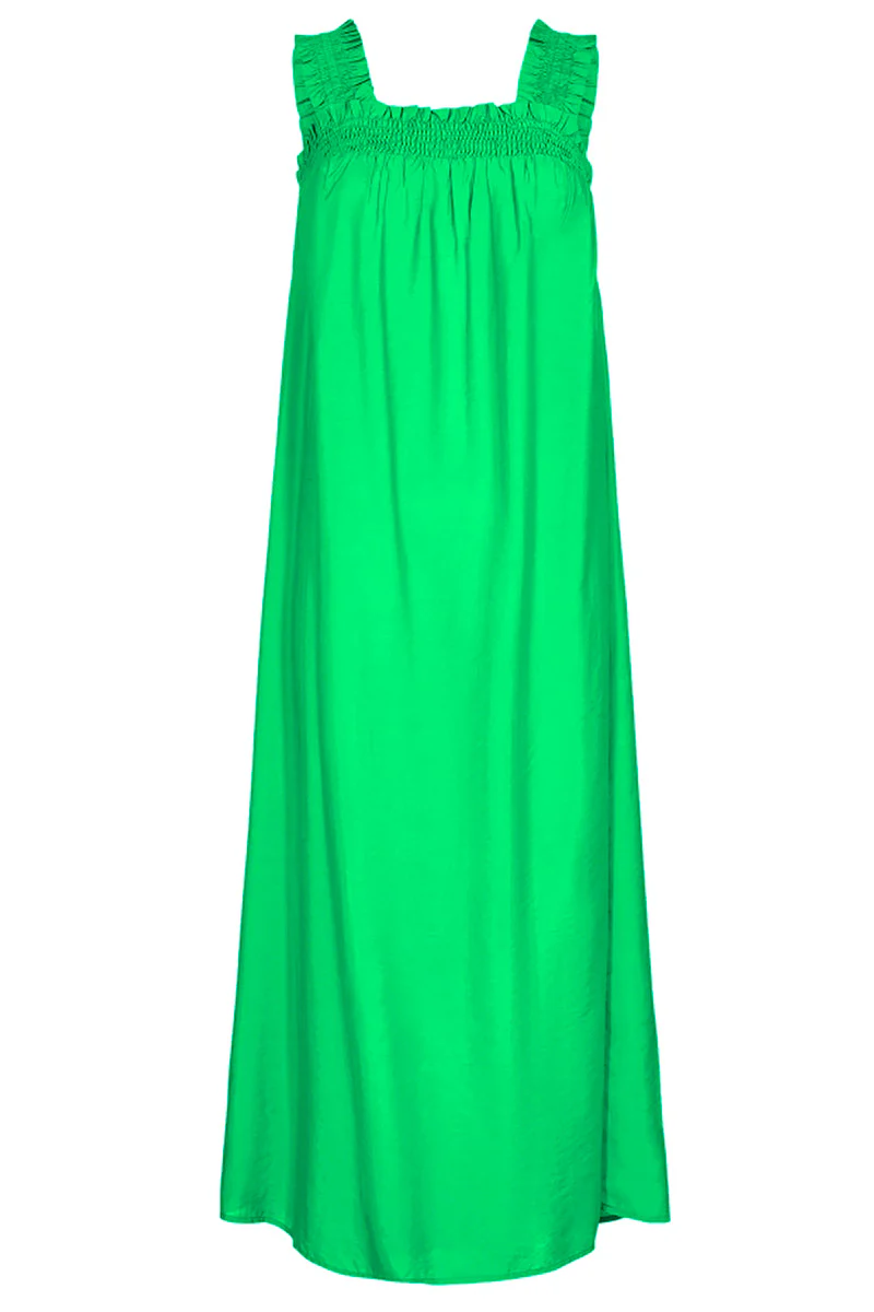 Callum Smock Long Strap Dress 36156 | Vibrant Green | Kjole fra Co'couture