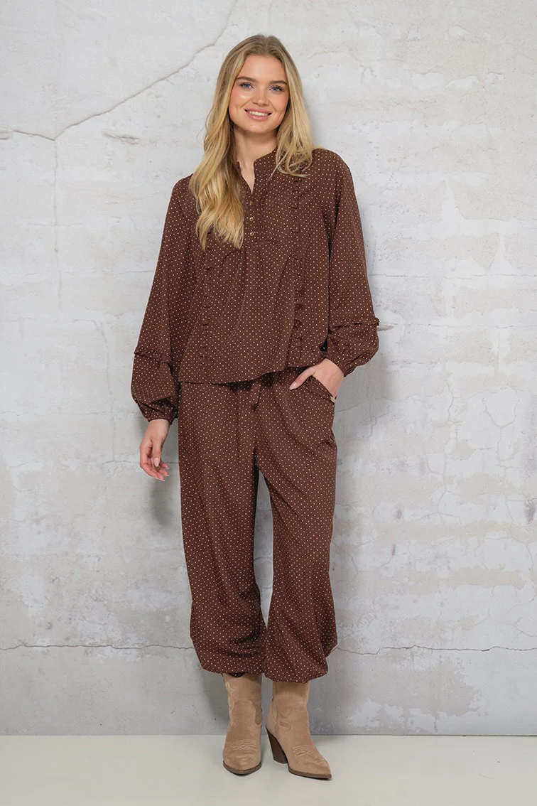 Camilla Blouse 2906 | Brown | Bluse fra Prepair - Image 3