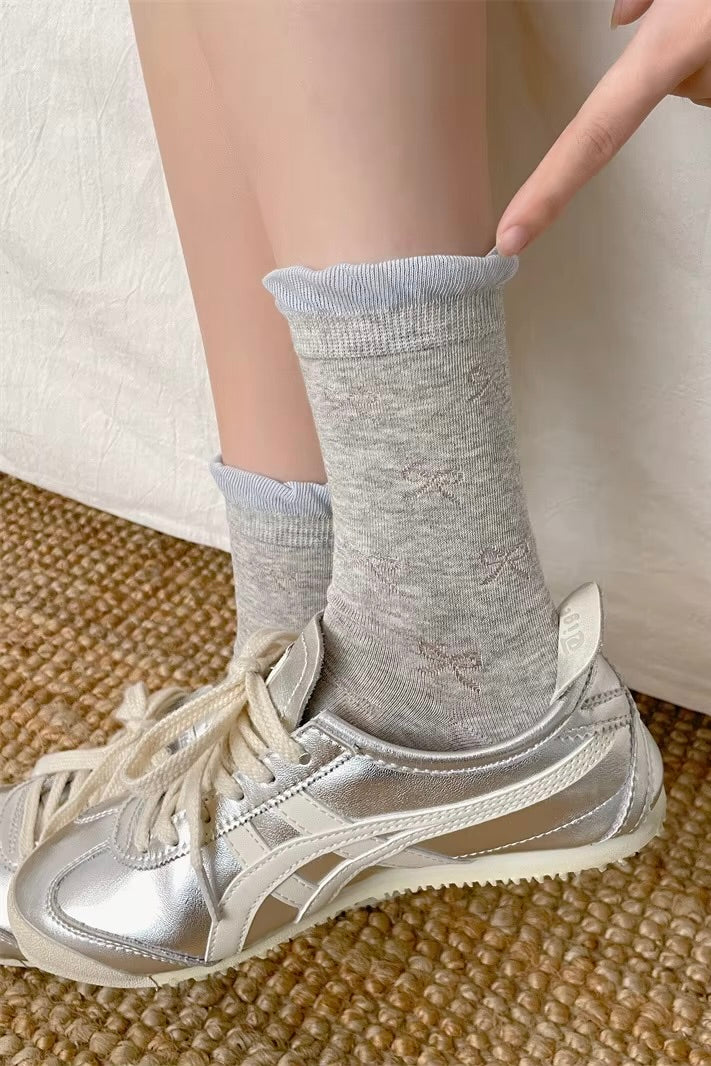 Carly Socks | Grey/Blue | Strømper fra By Timm - Image 2