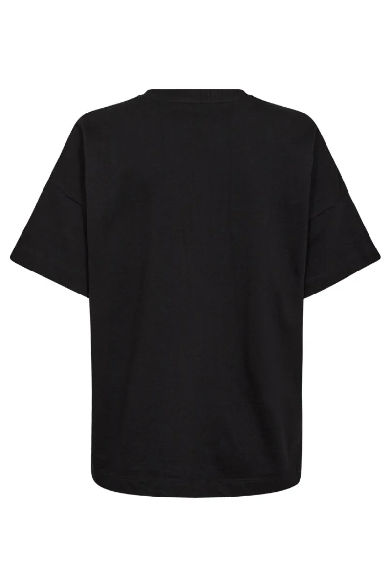 Carol Tee 205698 | Black w. Black | T-Shirt fra Freequent - Image 4
