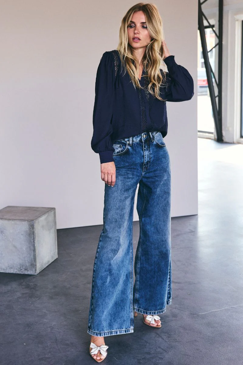 Caryn Shirt 35725 | Navy | Bluse fra Co'couture - Image 6