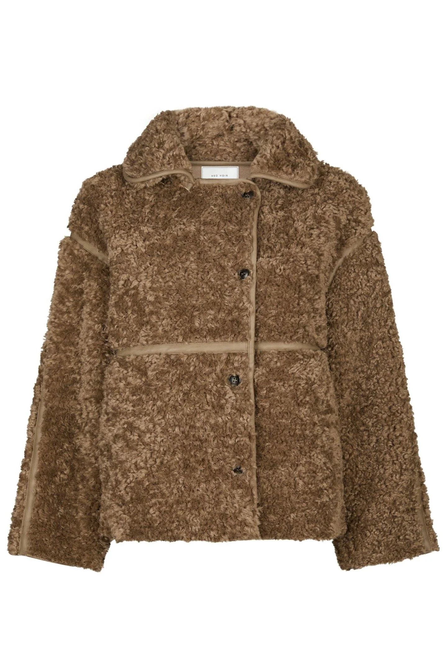 Castor Faux Fur Jacket | Taupe | Jakke fra Neo Noir
