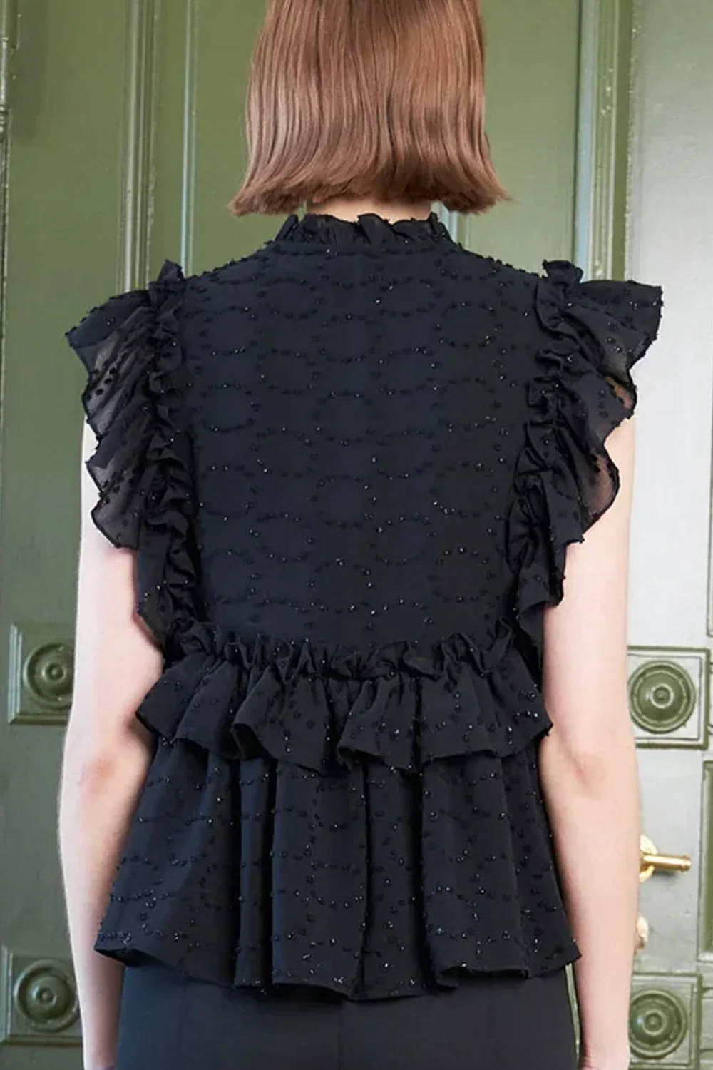 Sleeveless Blouse With Flounce | Top fra Stella Nova - Image 5