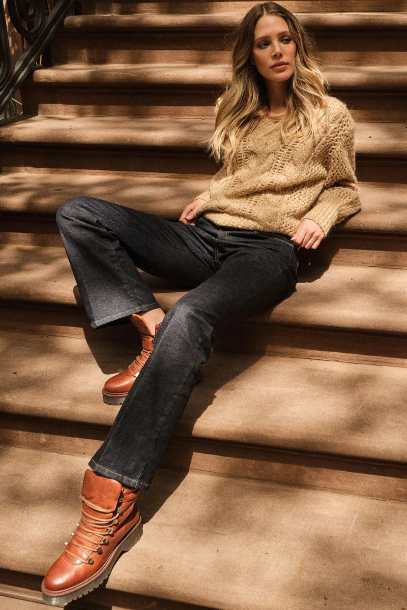 Cecilia Cover Long Jeans | Dark Blue | Jeans fra Mos Mosh - Image 13