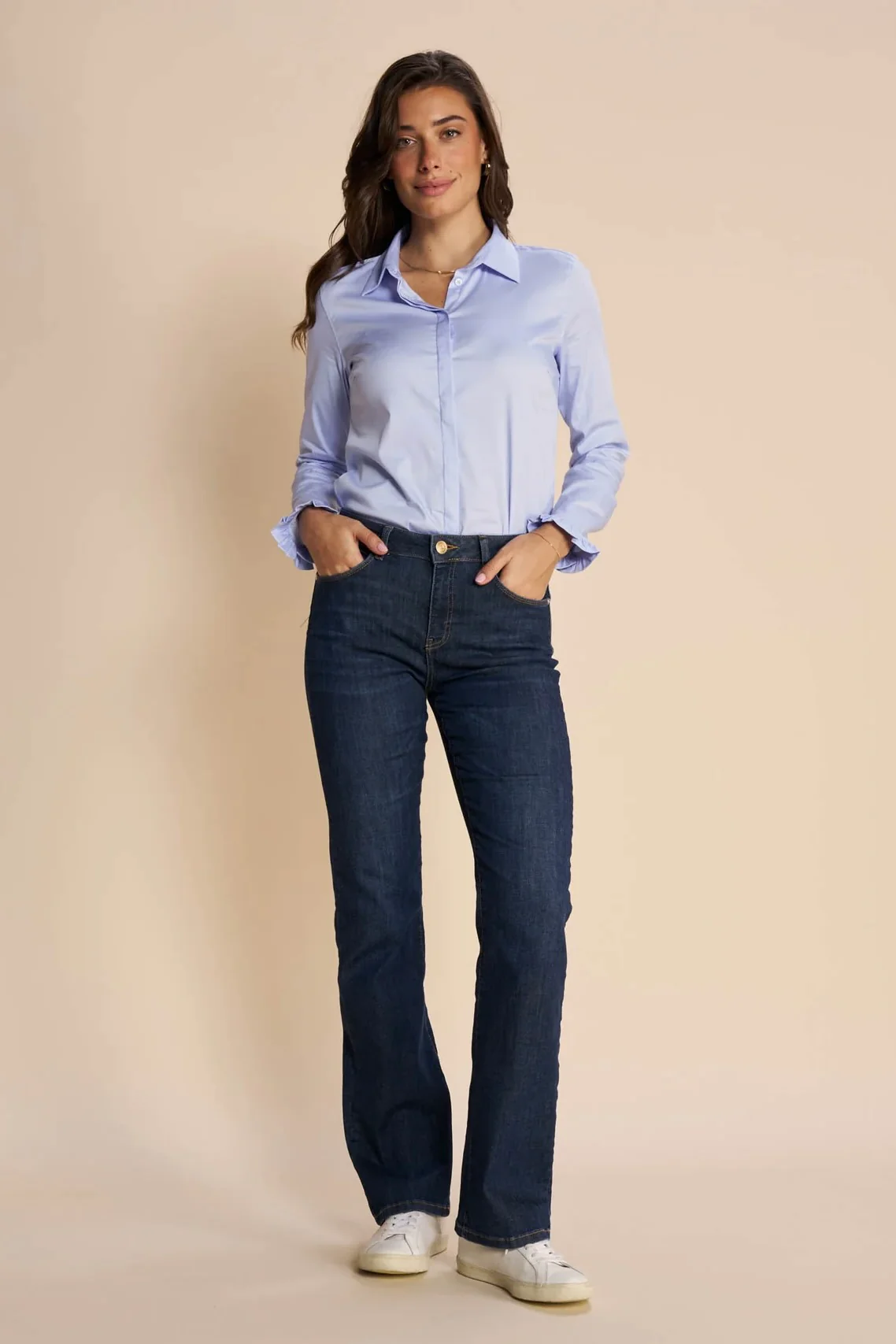 Cecilia Cover Long Jeans | Dark Blue | Jeans fra Mos Mosh - Image 25