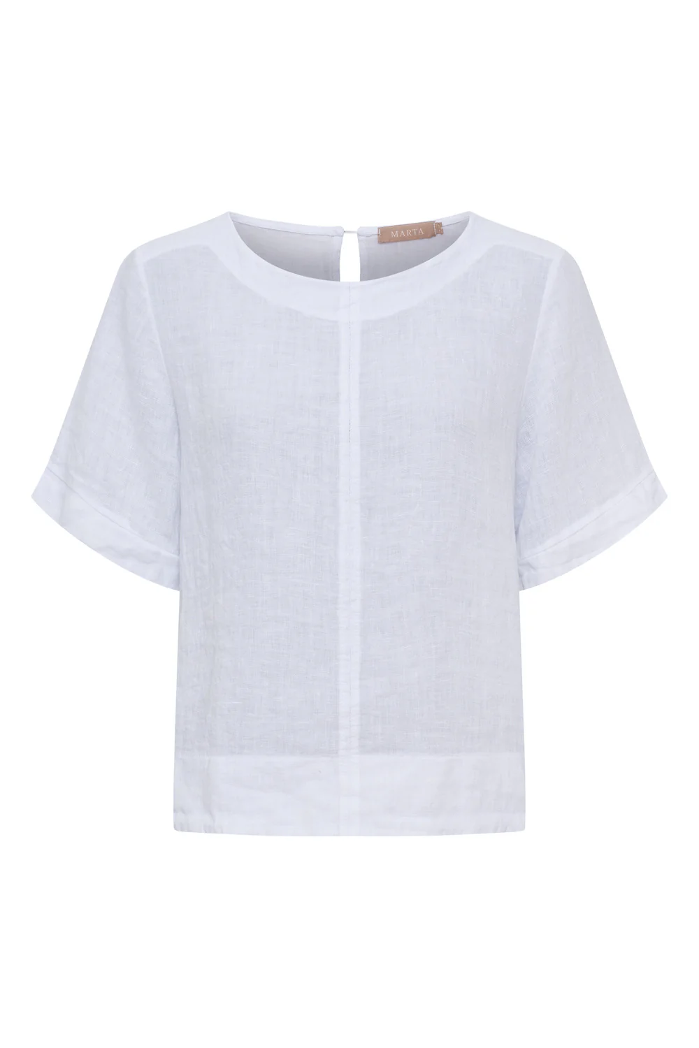 Ceyla Linen Top | Optical White