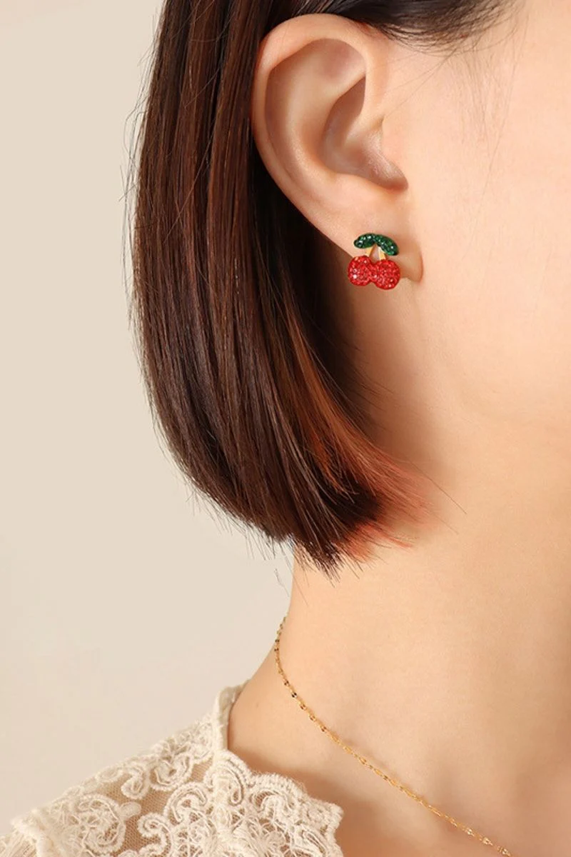 Cherry Kisses Earrings | Cherry Red | Øreringe fra Birdsong - Image 5