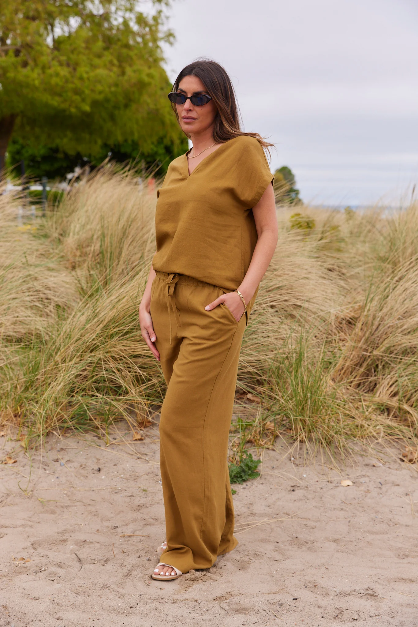 Chloe Pants | Army | Bukser fra French Laundry - Image 2
