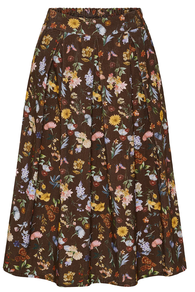 Ciela Skirt | Brown Print | Nederdel fra Marta du Chateau - Image 3