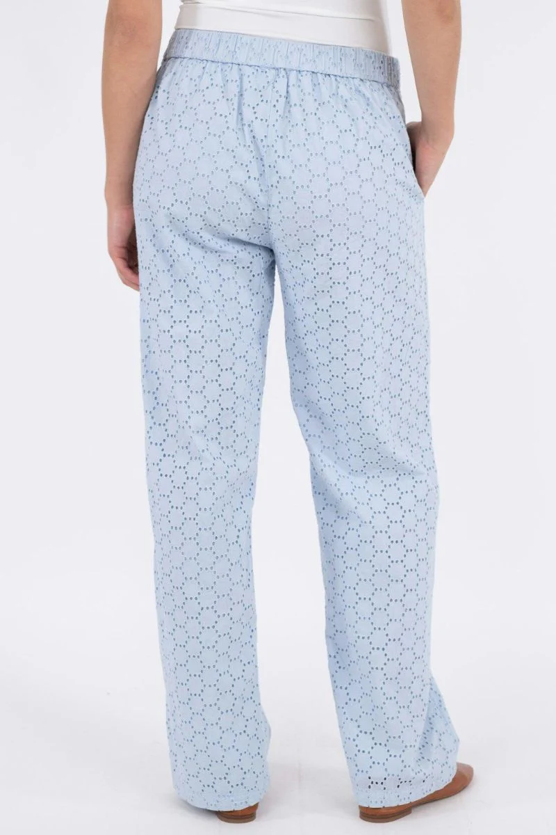 Claira Broiderie Pants | Light Blue | Bukser fra Neo Noir - Image 7