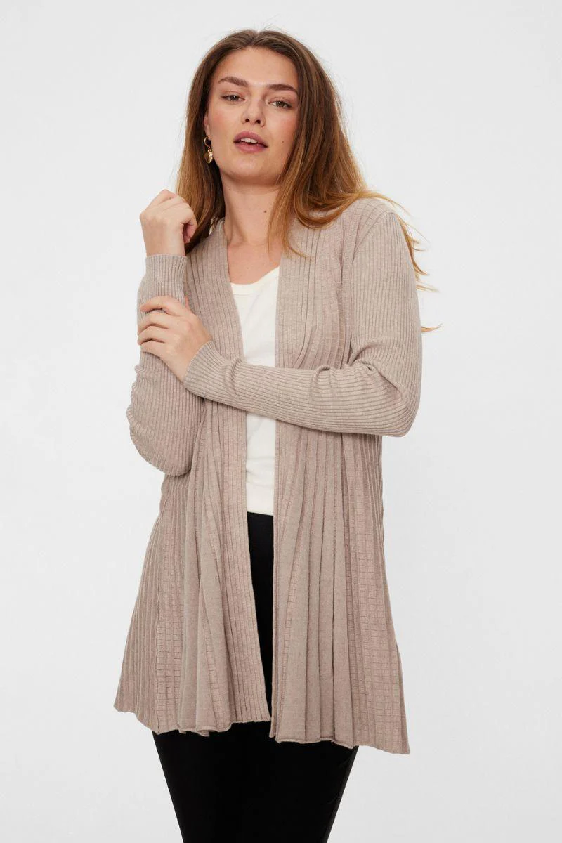 Claudisse L Car 112875 | Mushroom Melange | Cardigan fra Freequent - Image 6