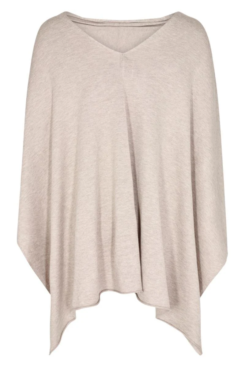 Claudisse S Cape 118889 | Mushroom Melange | Cardigan fra Freequent - Image 3